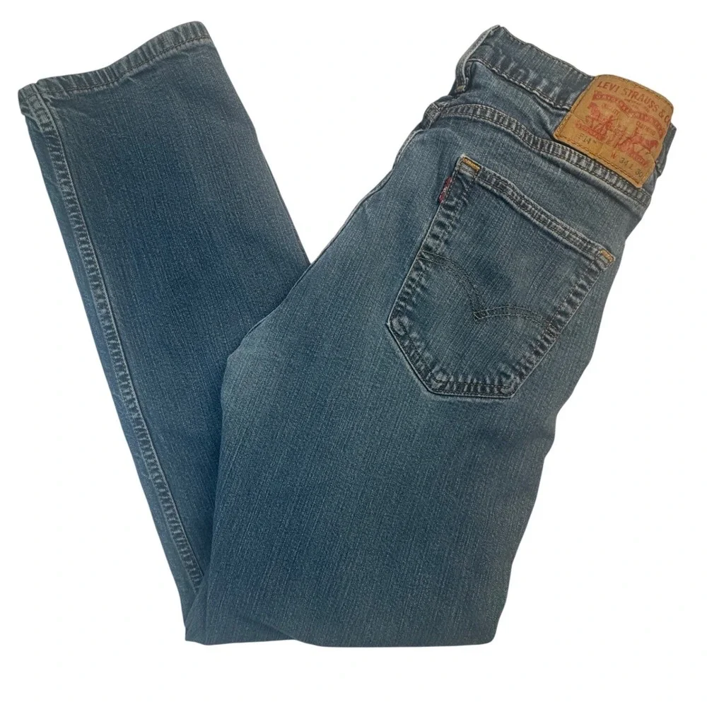 Levi Strauss & Co 514 Straight Fit Mens Jeans‎ Blue Denim W34 L30 00514-0403