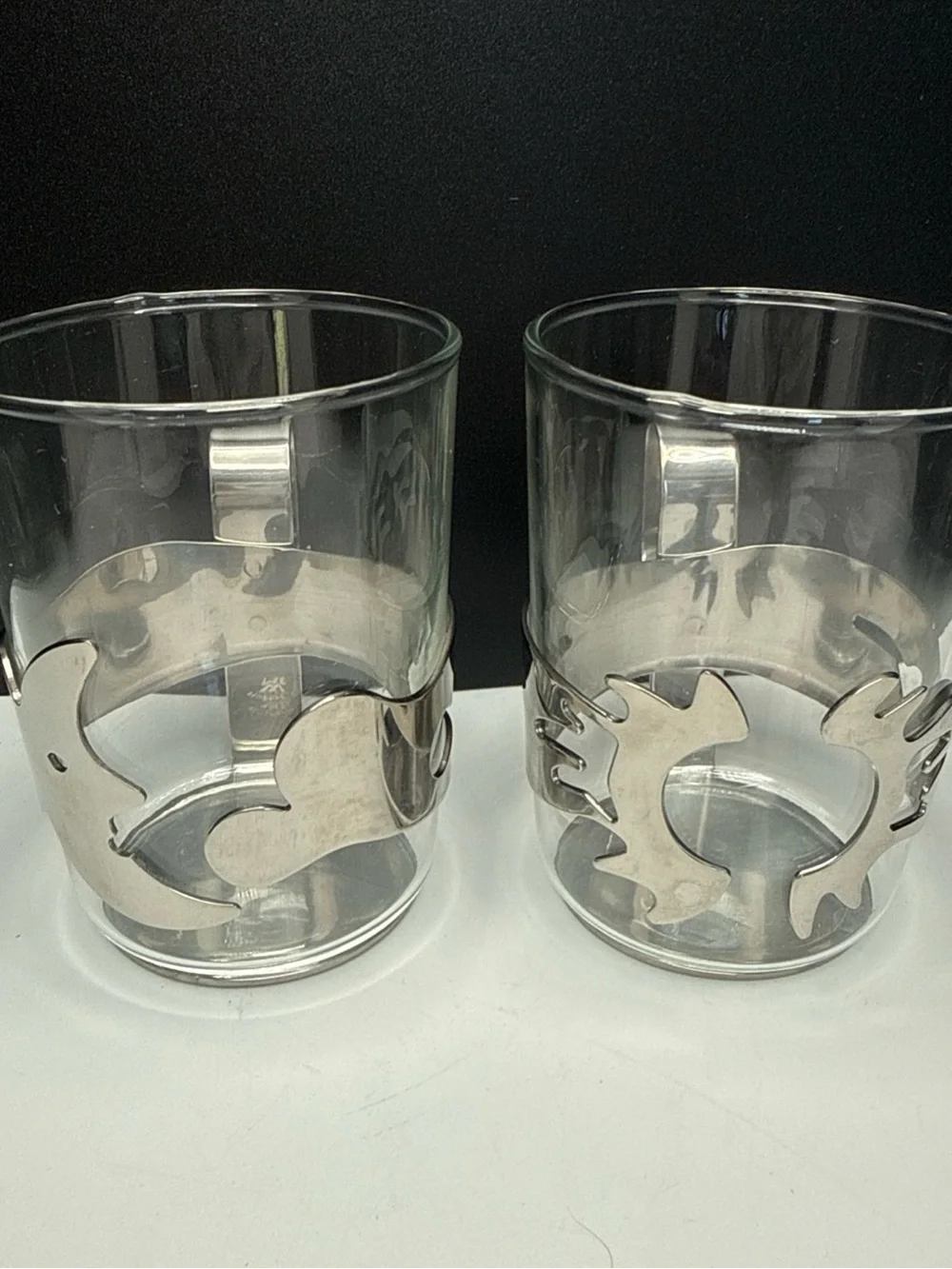 Vintage WMF Cromargan Celestial Tea Set of 2‎ Stainless Steel GERMANY