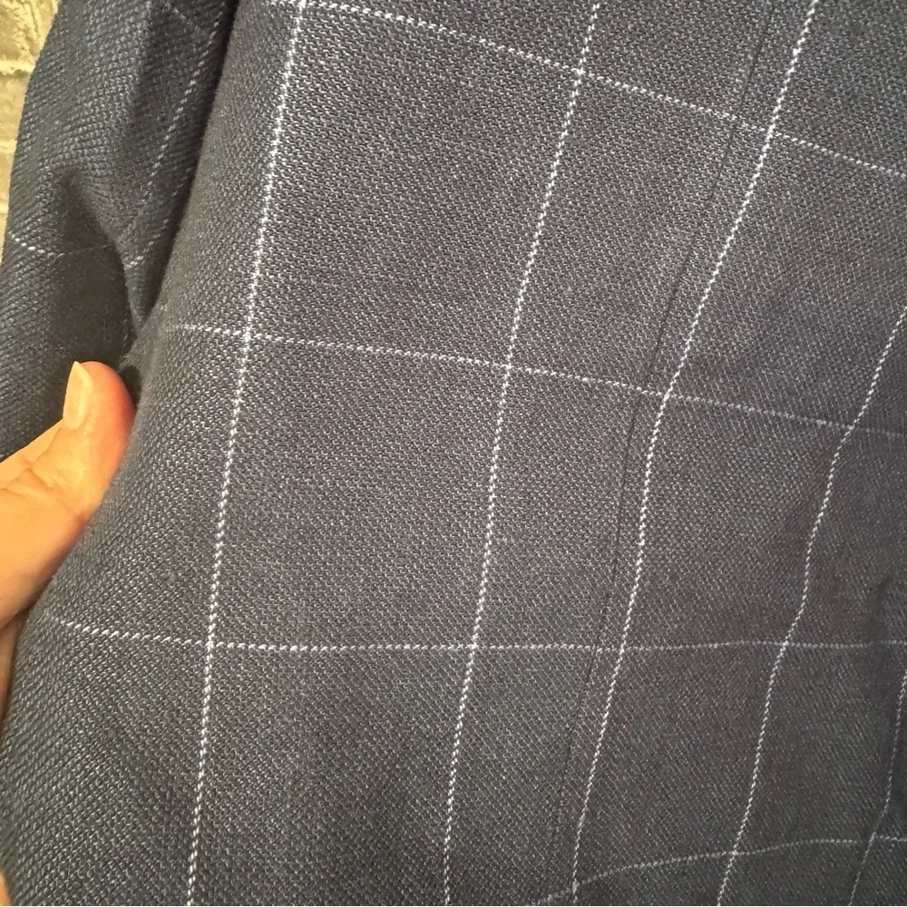 John Varvatos Bedford jacket blazer navy blue linen blend 2 button closure