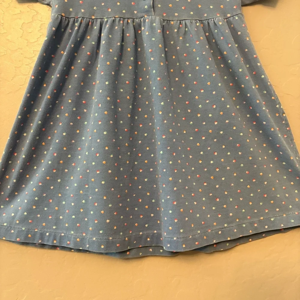 Carter's vintage blue fish button and patch dress size 5
