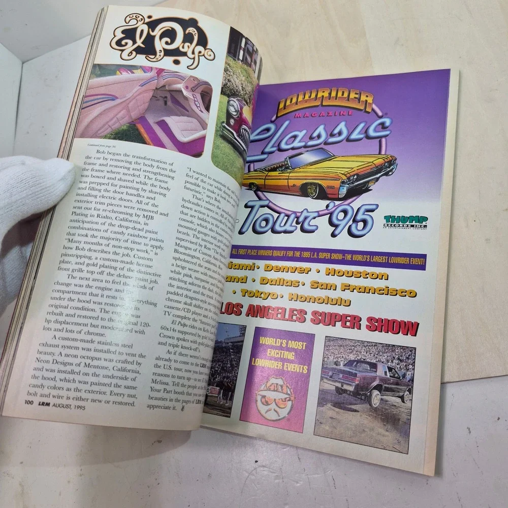 Vintage Lowrider Magazine August 1995 VG