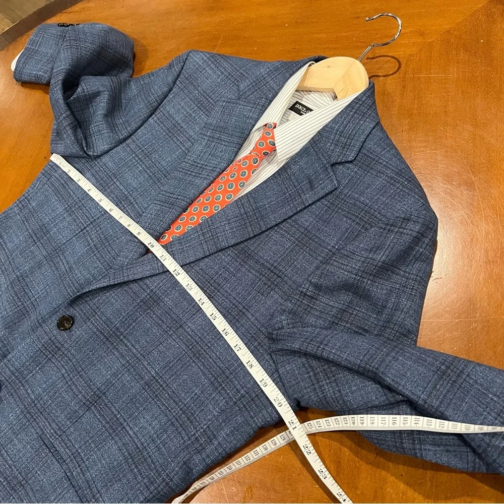 Lauren Ralph Lauren Men’s 2-Button Single Vent Glen Plaid Blazer Blue 38R Jacket