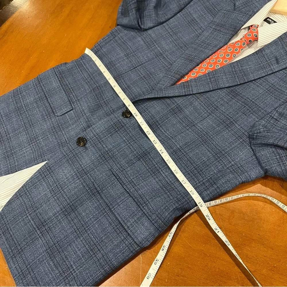 Lauren Ralph Lauren Men’s 2-Button Single Vent Glen Plaid Blazer Blue 38R Jacket
