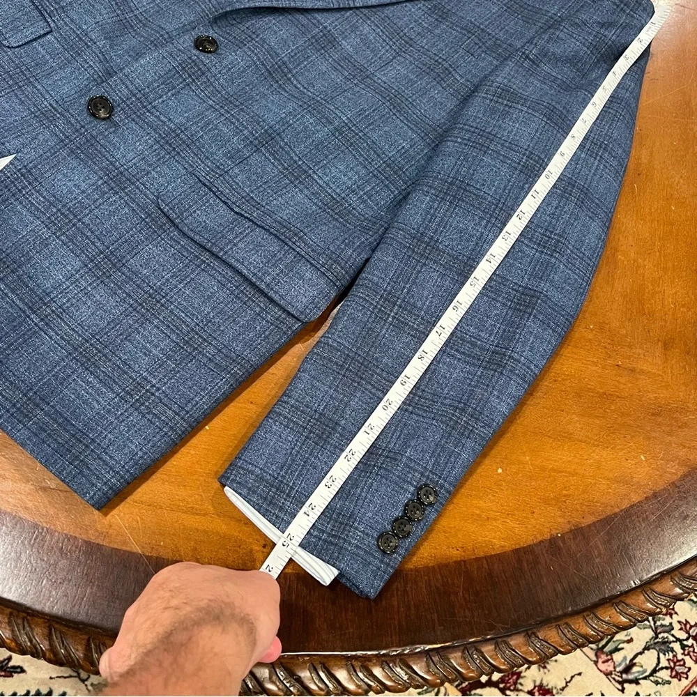 Lauren Ralph Lauren Men’s 2-Button Single Vent Glen Plaid Blazer Blue 38R Jacket