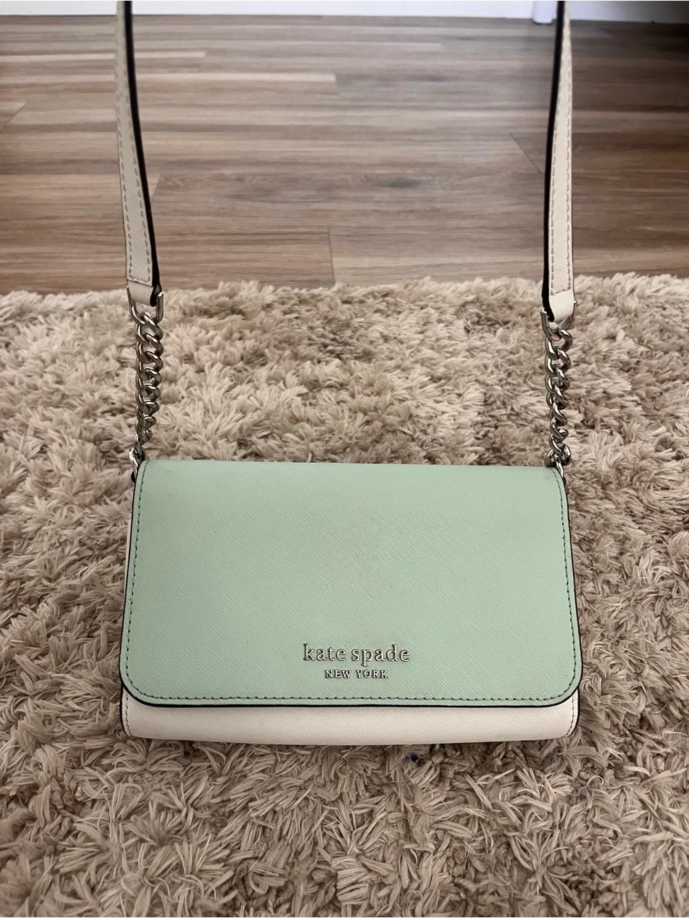 kate spade Mint Green and Cream Crossbody Shoulder Bag