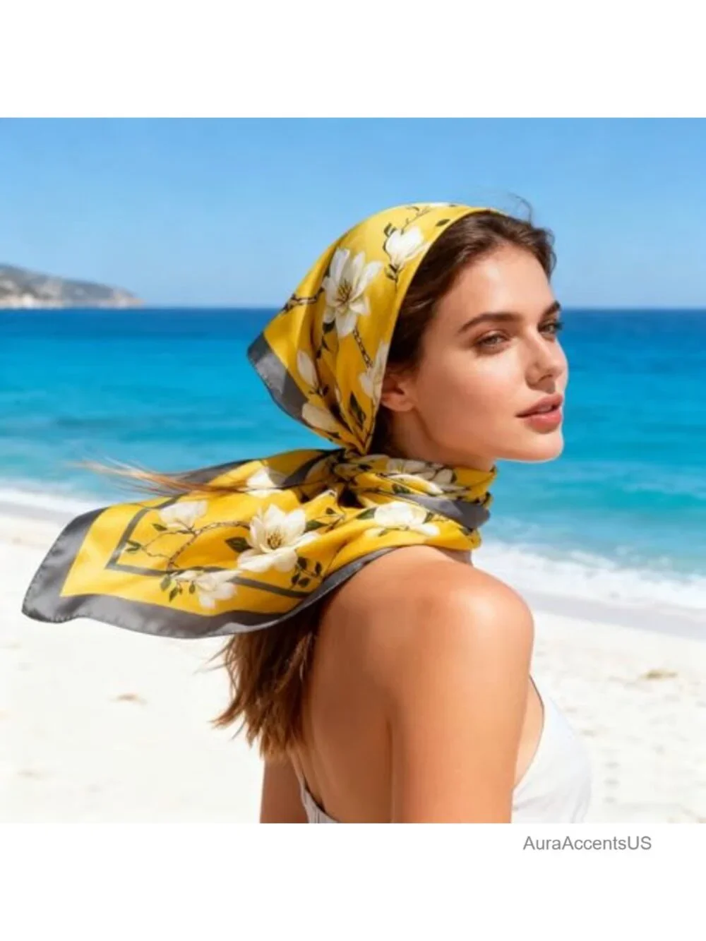 Large Square Silk Feel Scarf 43