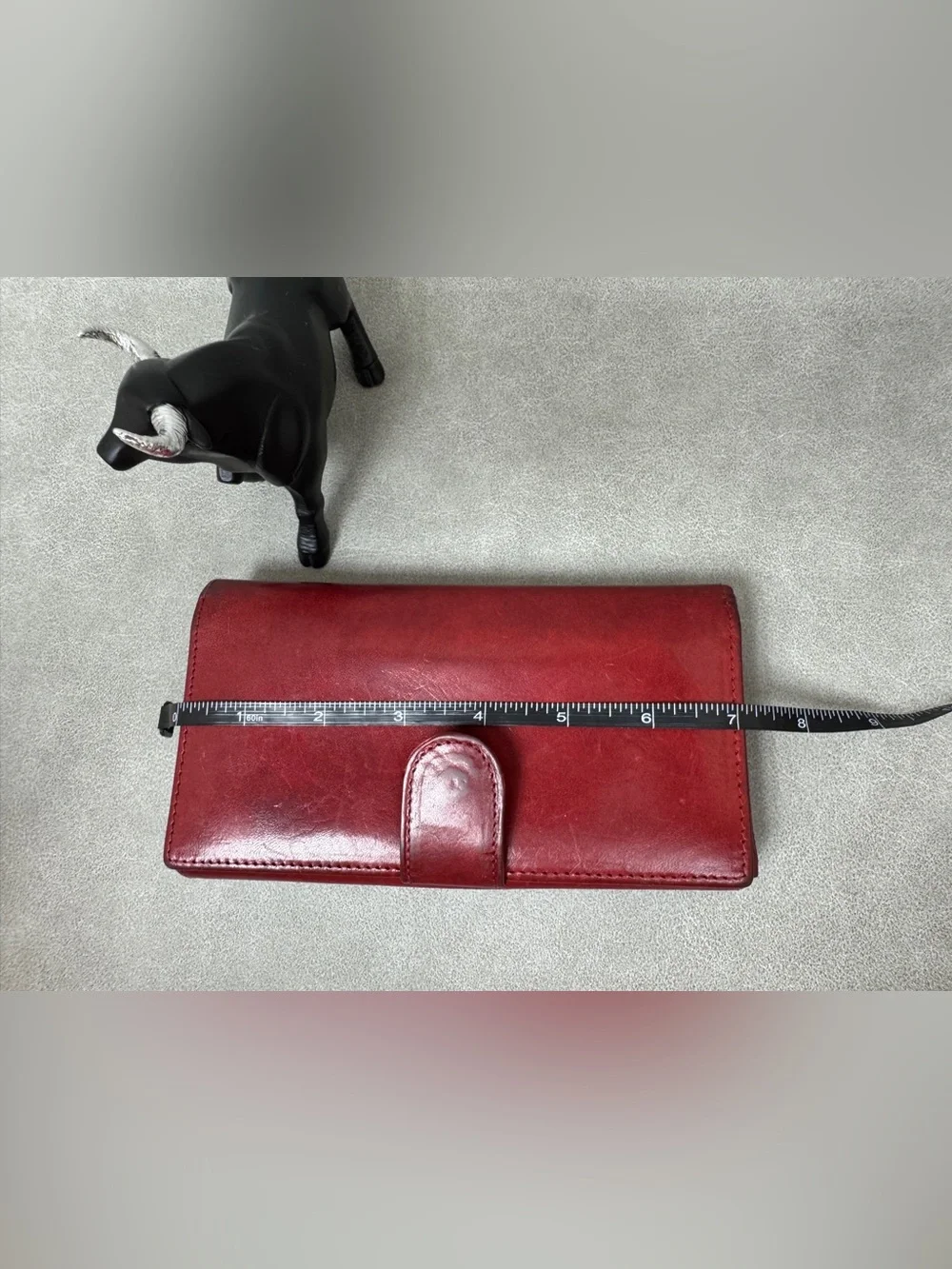 Classic Red Leather Continental Wallet by