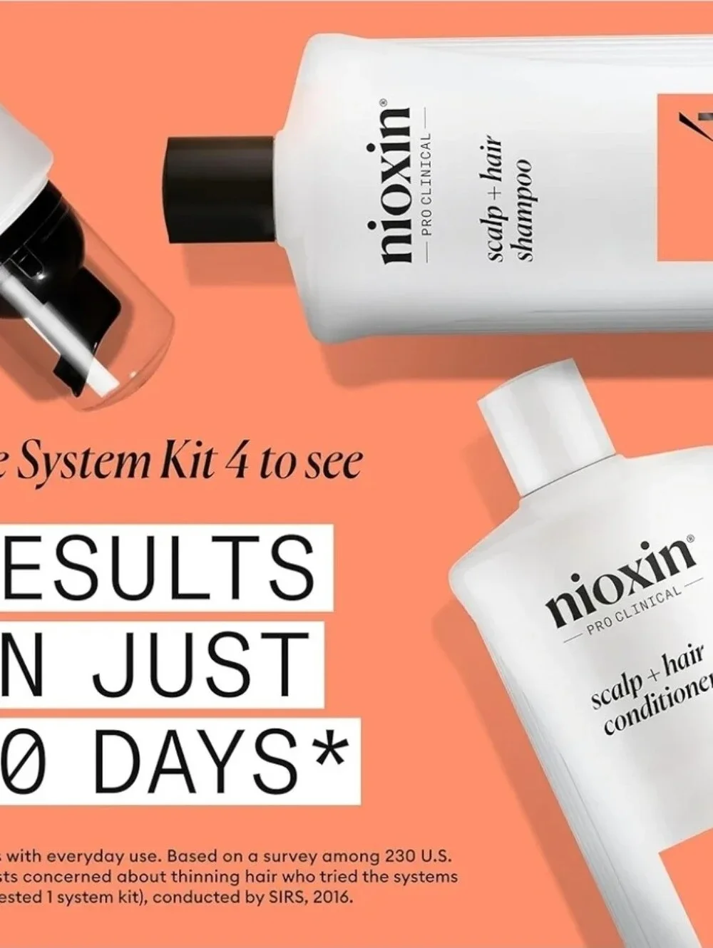 Nioxin bottles are