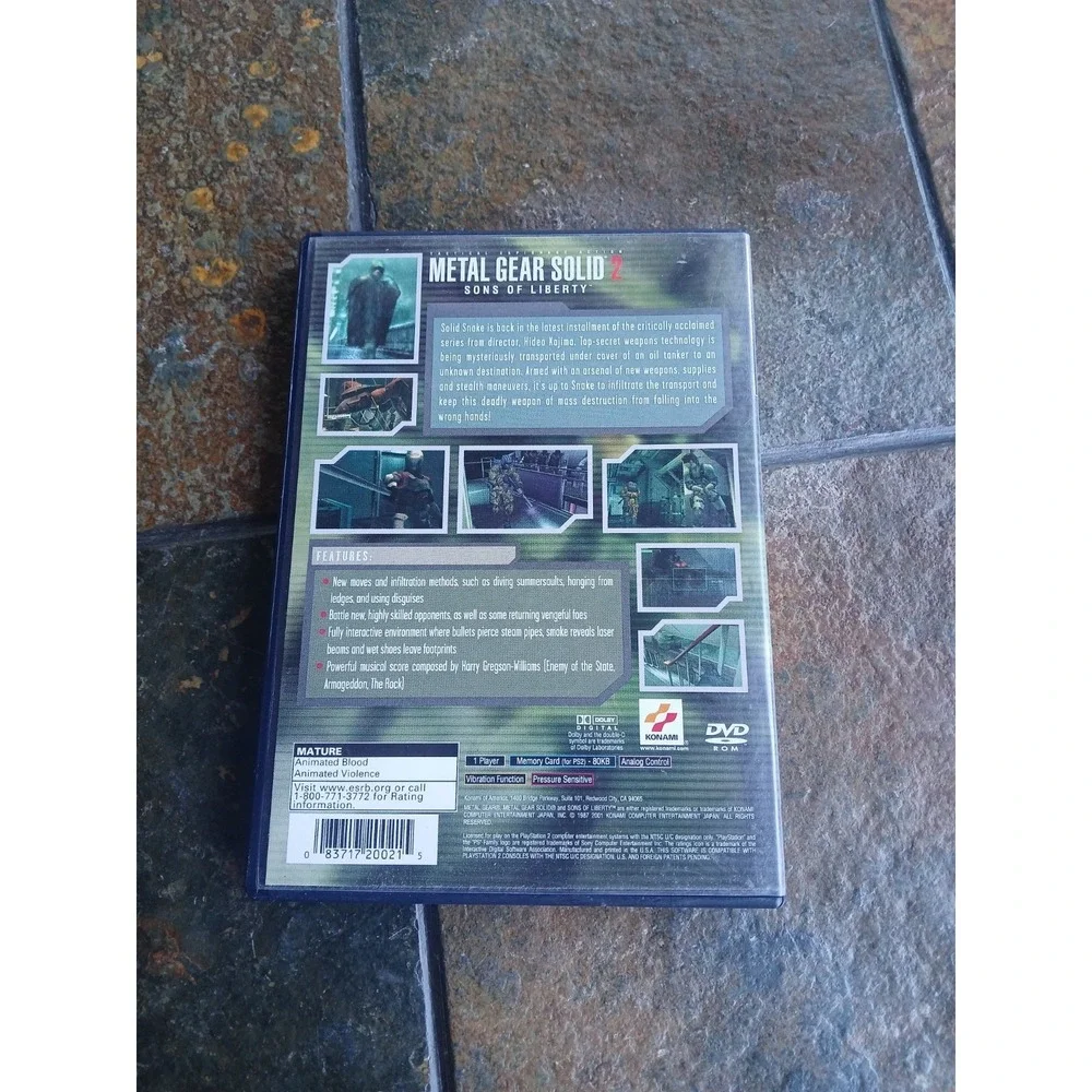 Metal‎ Gear Solid 2: Sons of Liberty (Sony PlayStation 2, 2001) Complete!