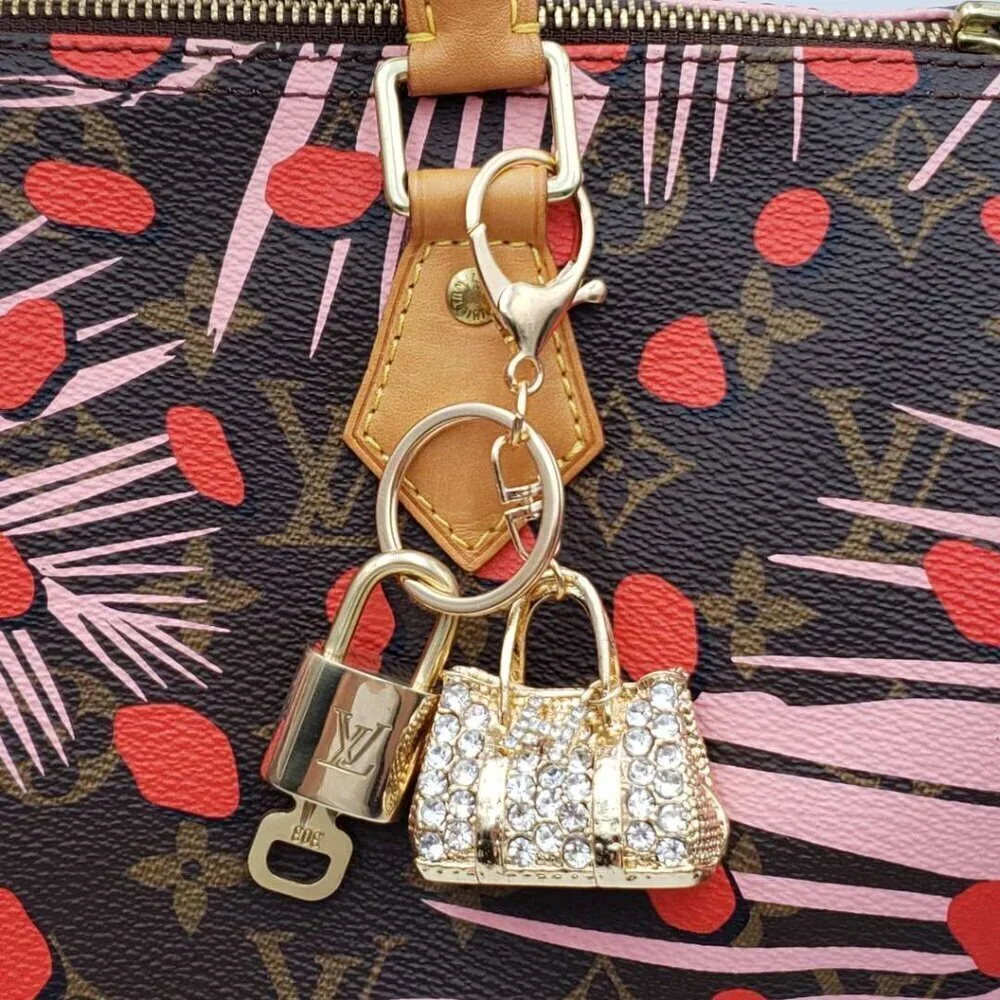 Authentic Louis Vuitton Gold Lock 🔒 Keychain Bag Unbranded Charm LV