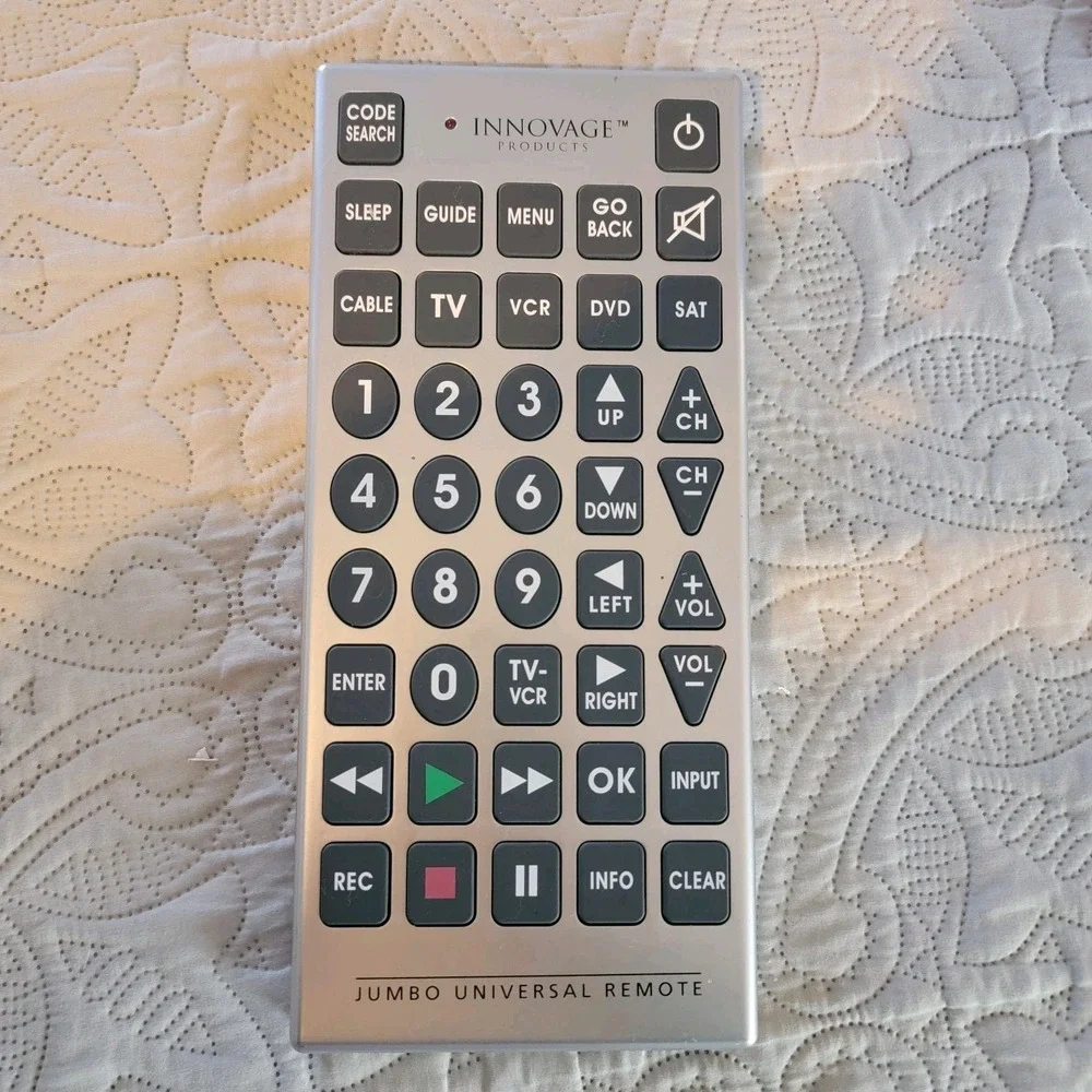 Innovage Universal Jumbo Large Button TV Remote Control Tested‎ & Works
