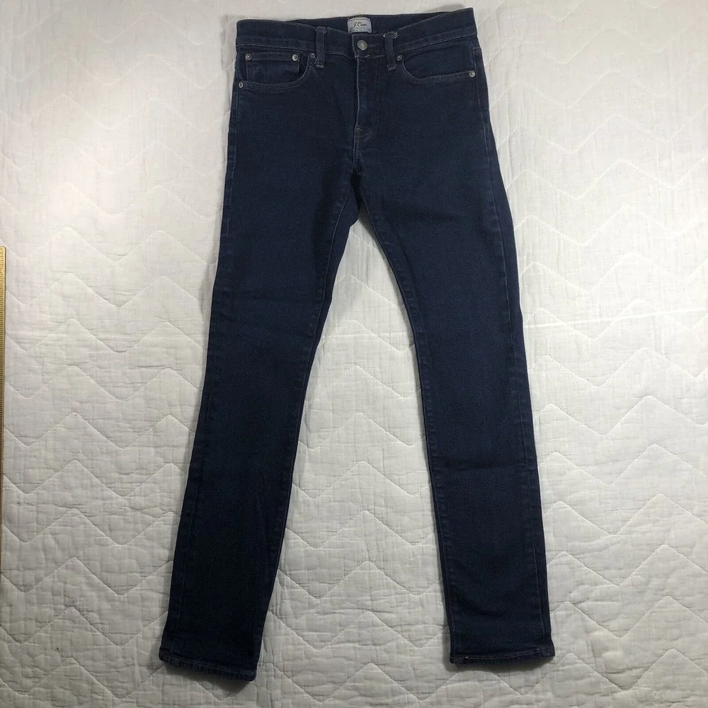 J‎ Crew Jeans Men's Size 30 x 32 Denim Blue 250 Skinny Kurabo Japanese (30x29.5)