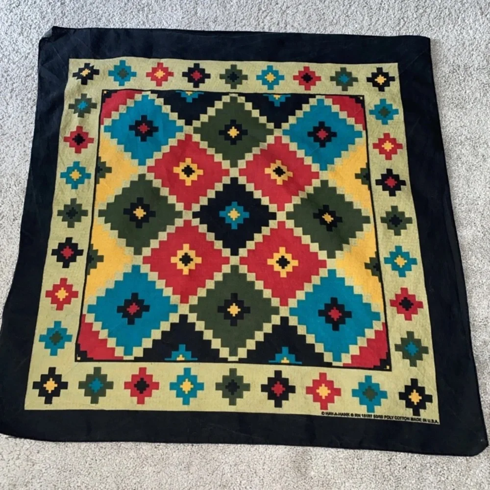 SOUTHWESTERN Bandanna Cotton, Poly USA Made‎ Vintage Multiple Colors