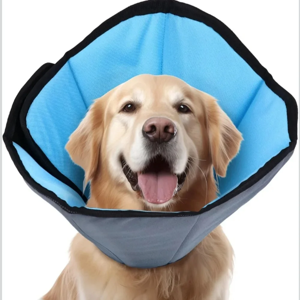 iPetstation XL‎ Dog Recovery Cone Collar Anti Lick Protective E Collar Blue NWT