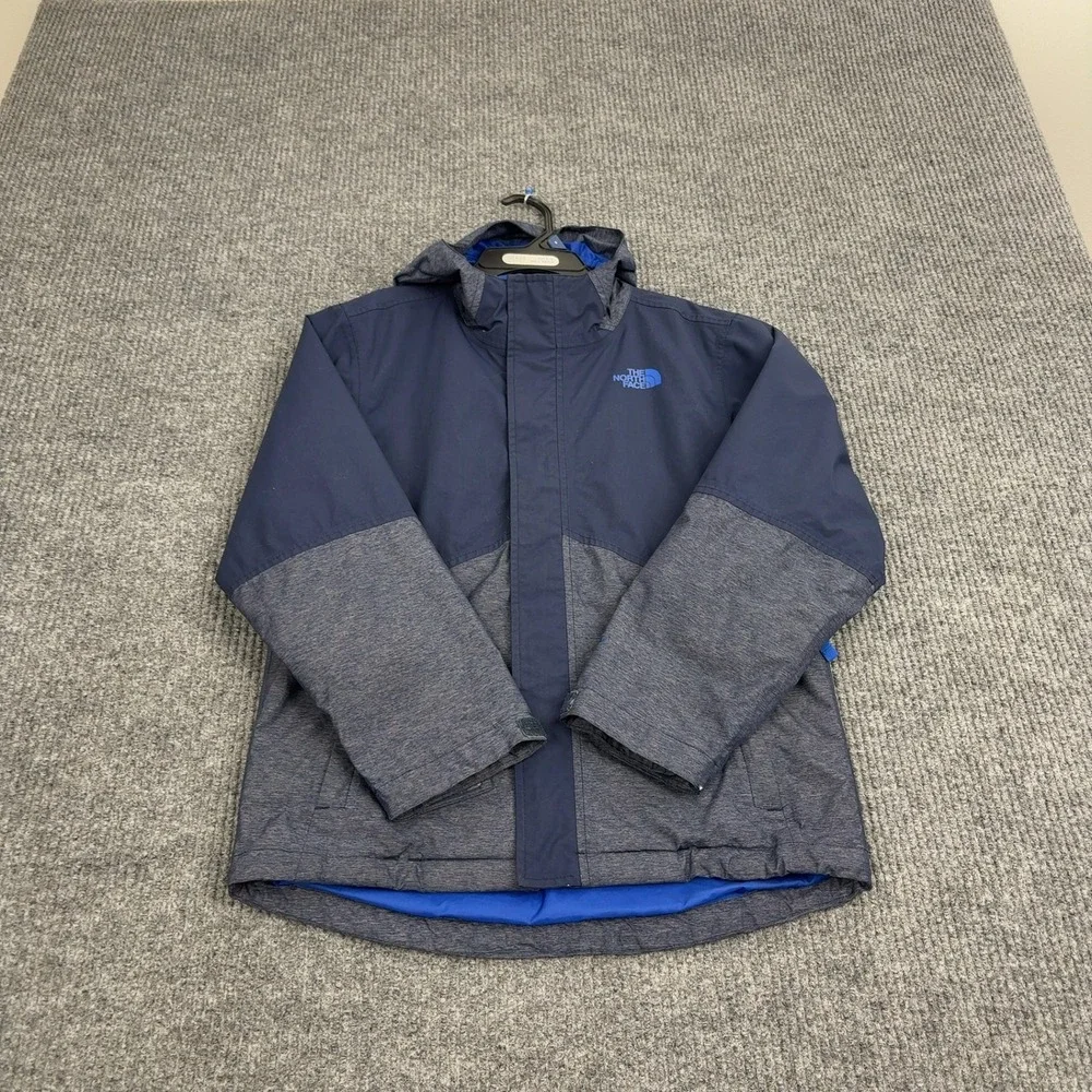 The‎ North Face Jacket Boys M Blue Nylon Colorblock Hooded Outdoor Gorpcore