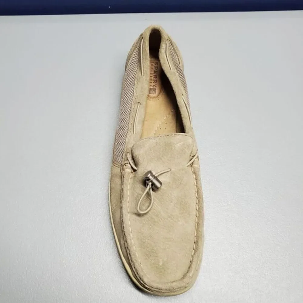 SPERRY Top Spider Nautical‎ Boat Shoes Womens Size 10 Gray Suede Slip On 9453333