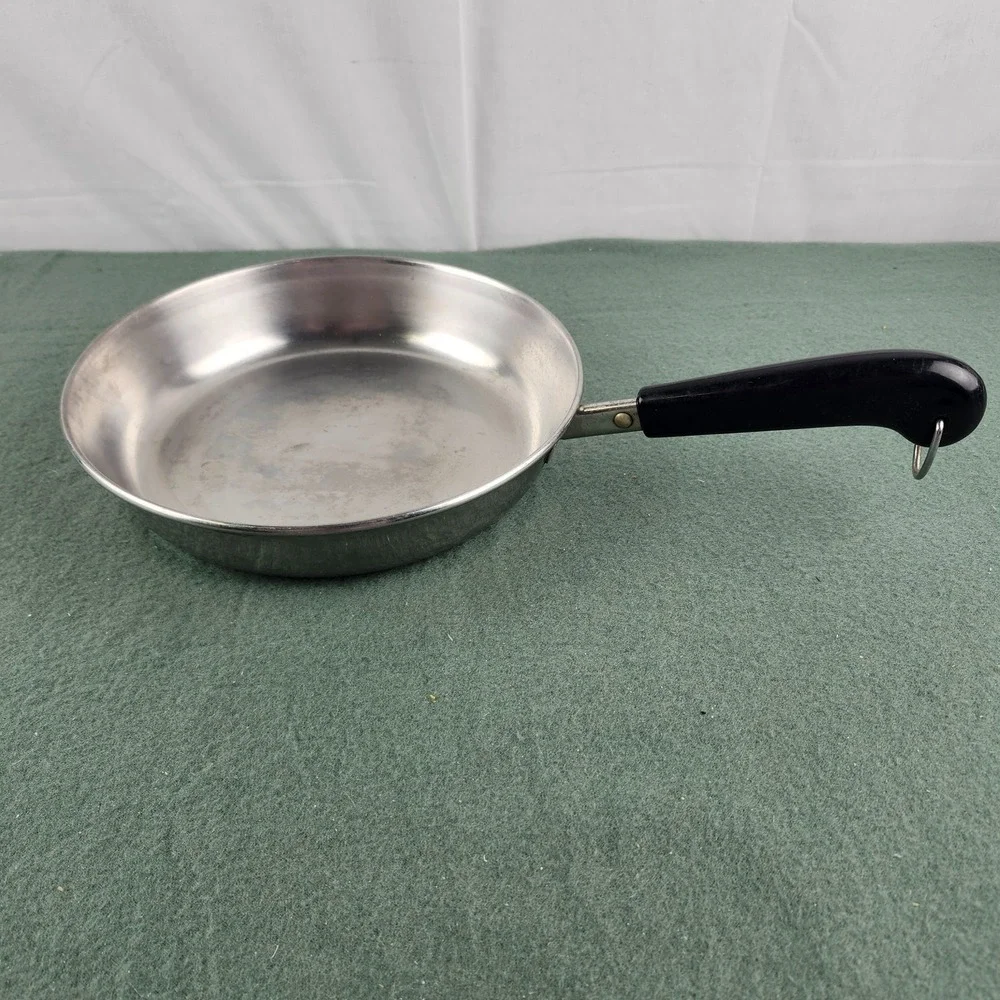 Vintage‎ Revere Ware Stainless Steel 9 Inch -81 Frying Skillet Pan NO LID USA