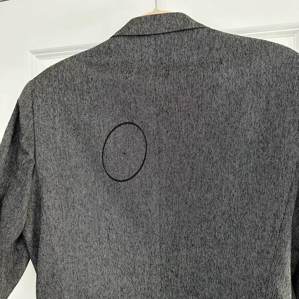 Slim Fit Charcoal Grey & Black Blazer Jacket With Elbow Patches - Fall / Office
