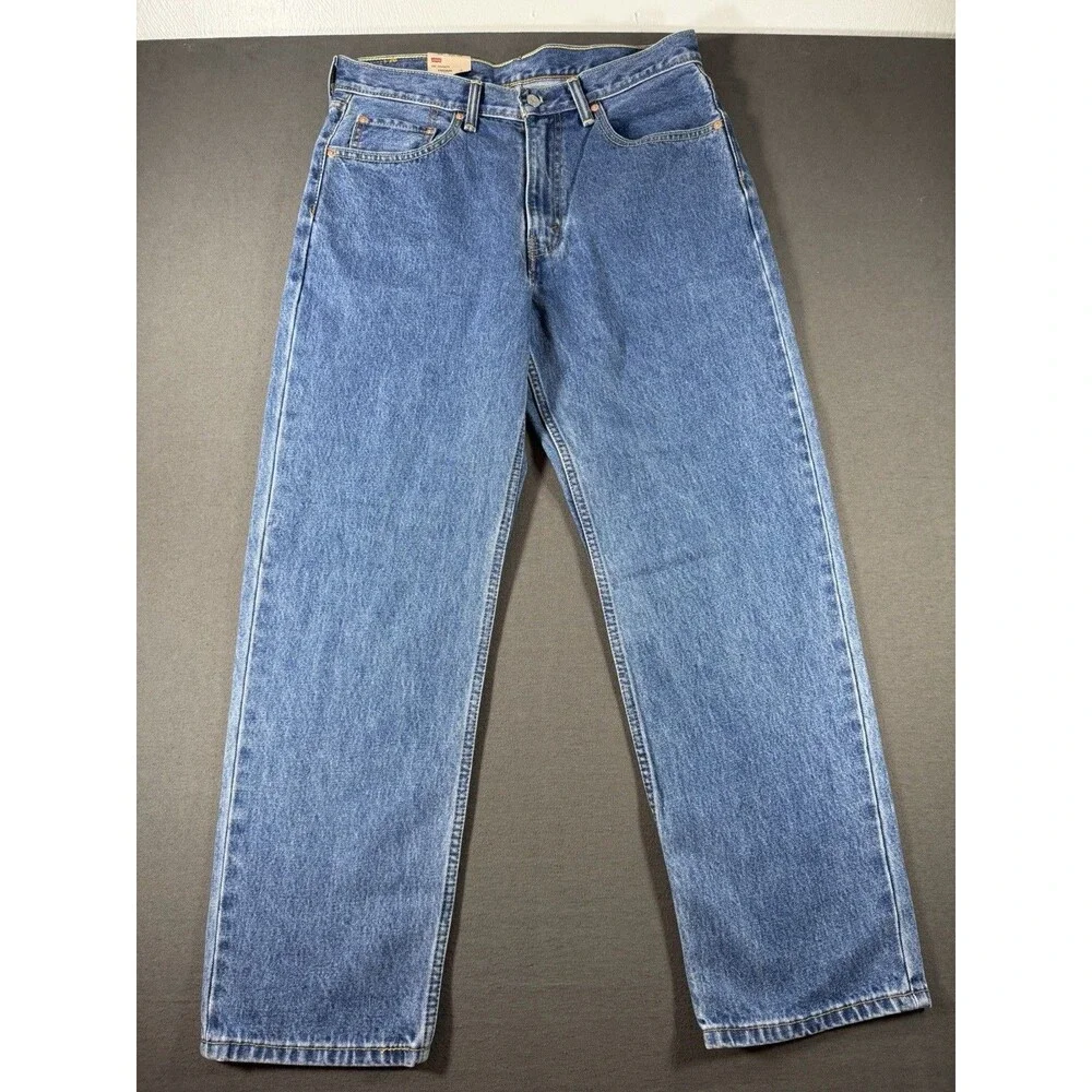 Levi's 550 Jeans Men's 34x30 Relaxed Fit Tapered Leg Blue Denim Work Casual NEW