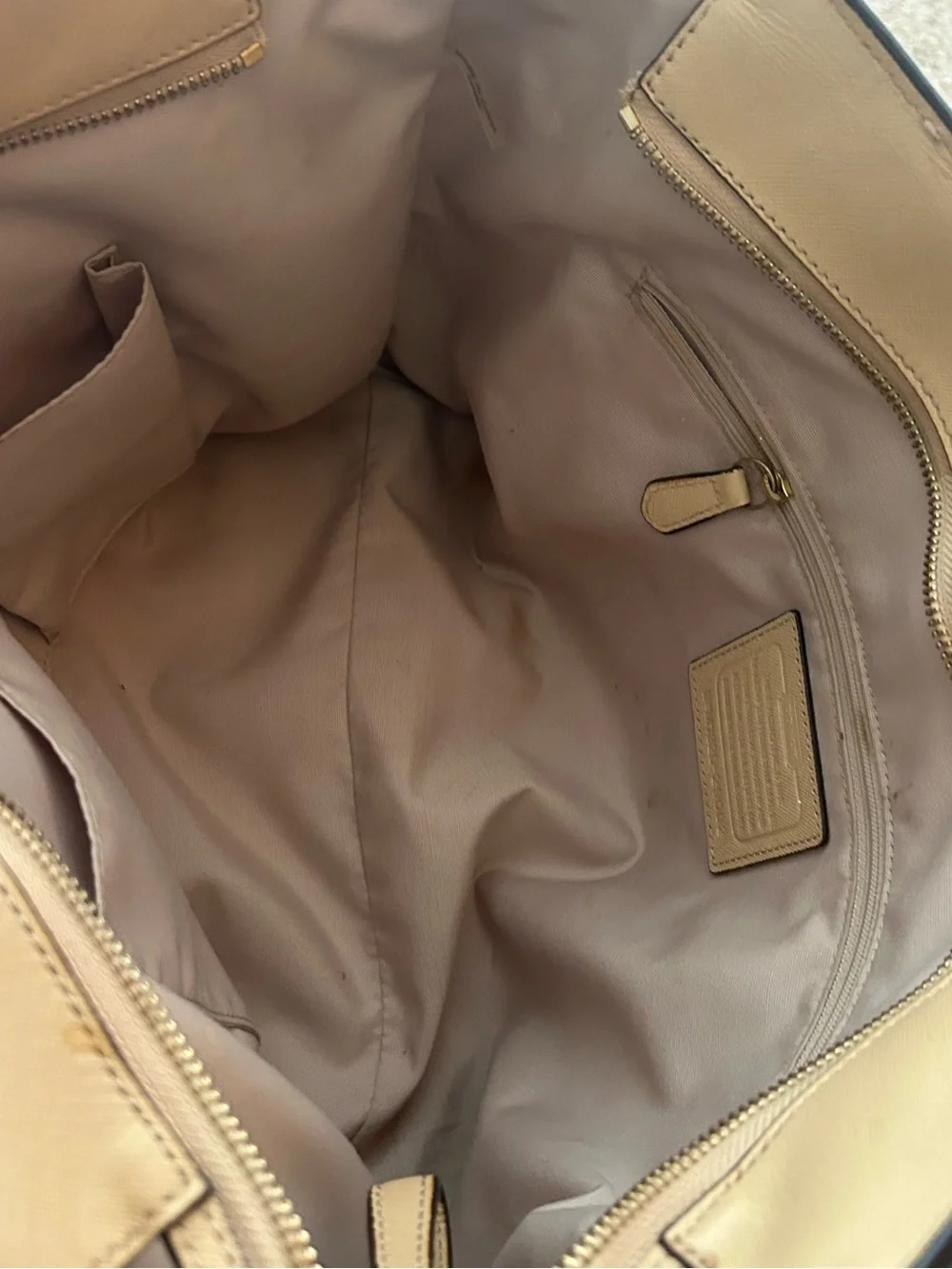 Coach structured gold