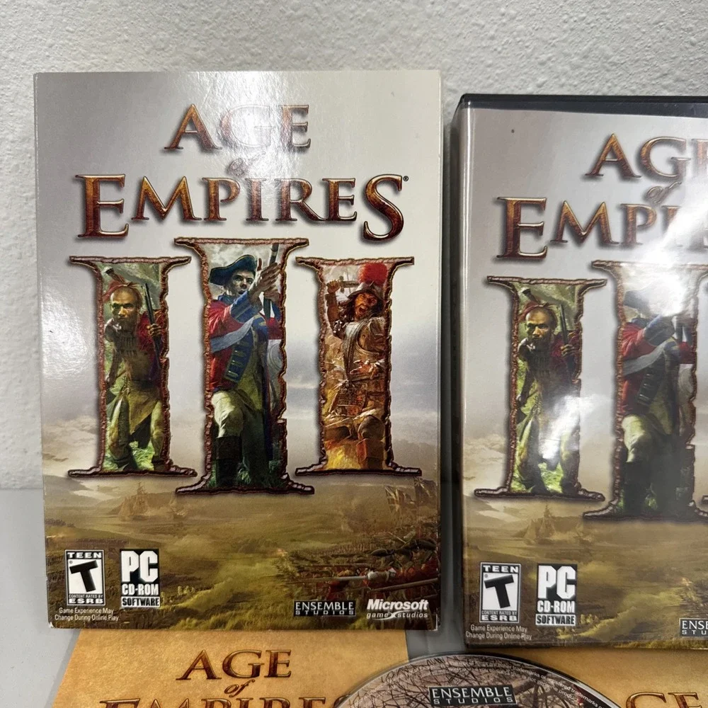 Age of Empires III (PC, 2005) 3-Disc‎ Set Complete PC CD-ROM (Windows XP)