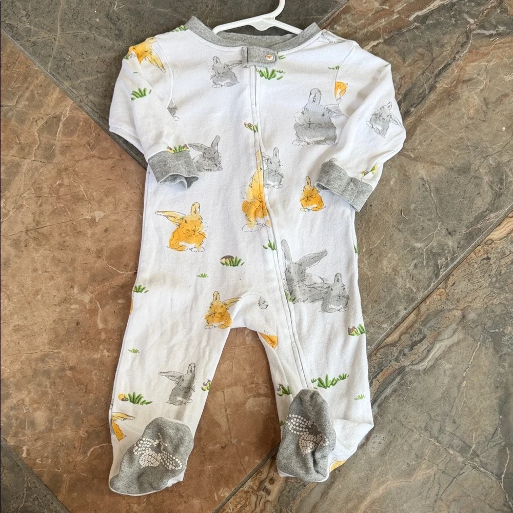 Burt's Bees baby sleeper Yellow Bunny Print Kids One‎ Piece