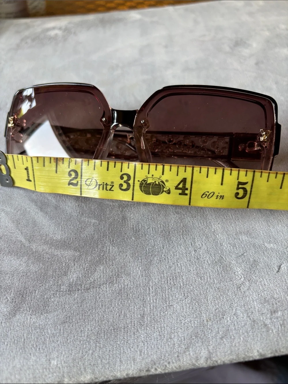 Women's Oversized Square Gradient Brown Sunglasses