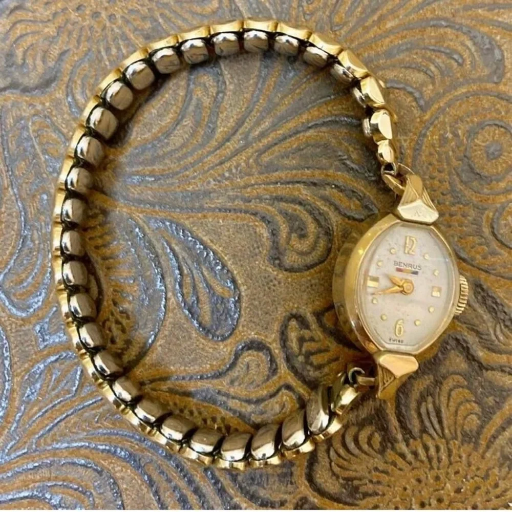 Vintage gold benrus ladies watch