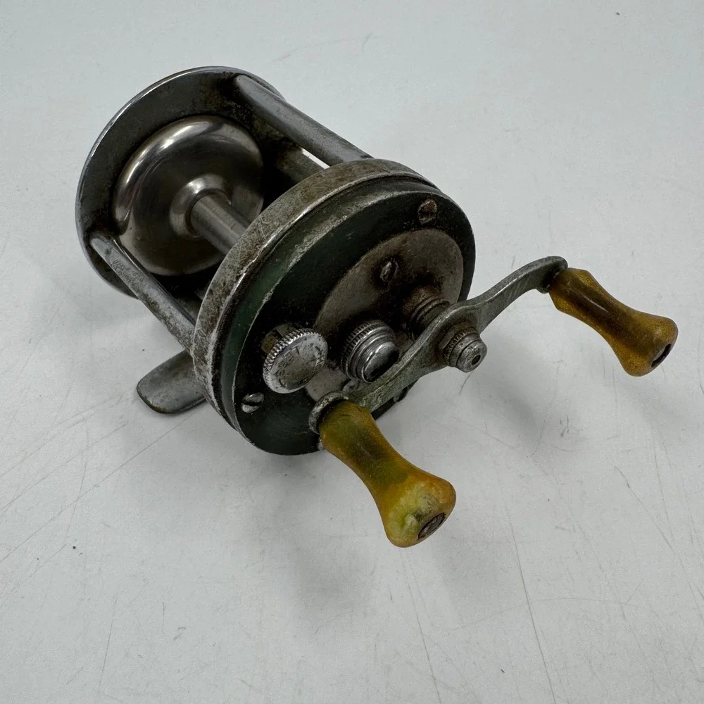 Vintage Shakespeare Marhoff 1964 Model GE‎ Fishing Reel Nickel Silver