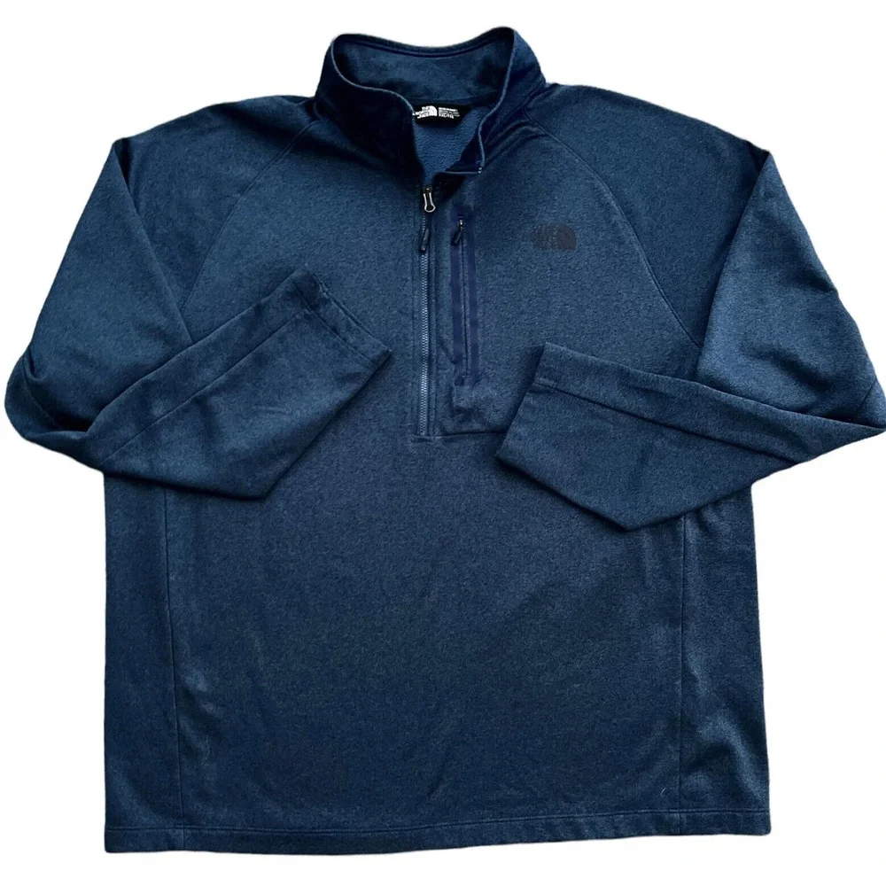 Mens North Face Fleece Jacket 2XL Canyonlands 1/2 Zip Pullover Sweater‎ TNF
