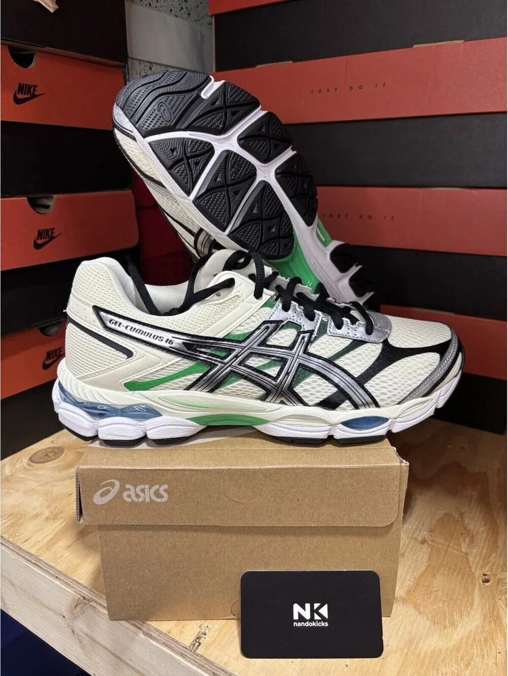 ASICS Gel-Cumulus 16 'Ivory Pure Silver' 1203A888-750 BRAND NEW MENS SIZE 12