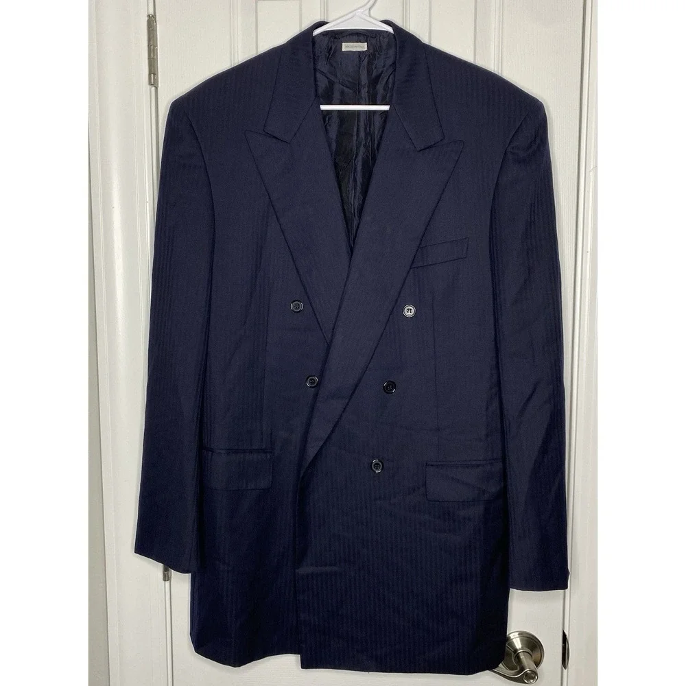 Brioni Men's Battaglia 100% Wool Blazer Blue Size 45‎ *read*