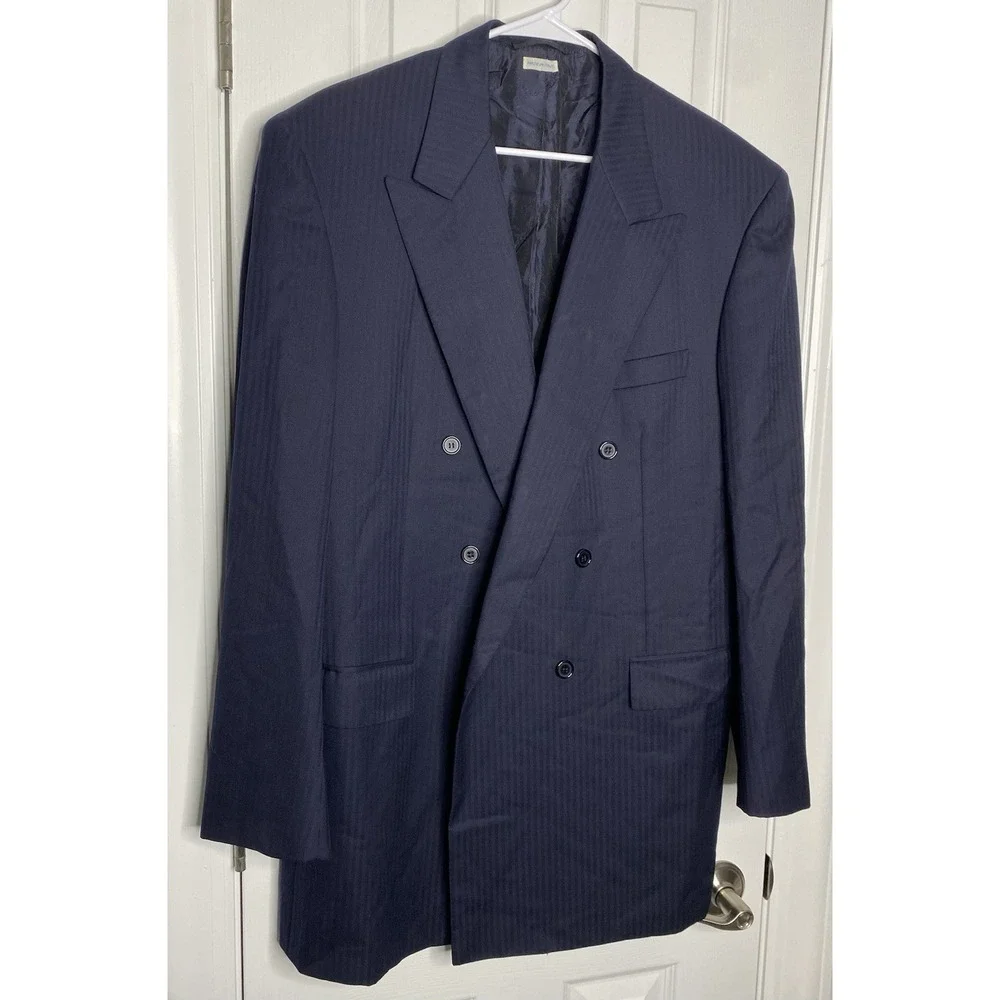 Brioni Men's Battaglia 100% Wool Blazer Blue Size 45‎ *read*