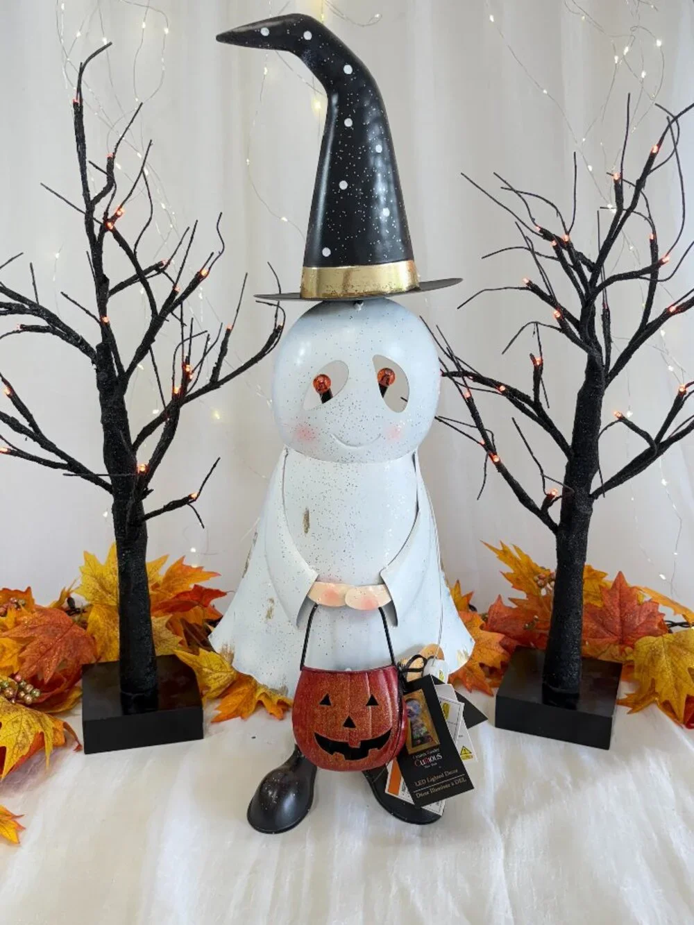 Cynthia Rowley Halloween Trick Treat Ghost Witch Hat Led 25