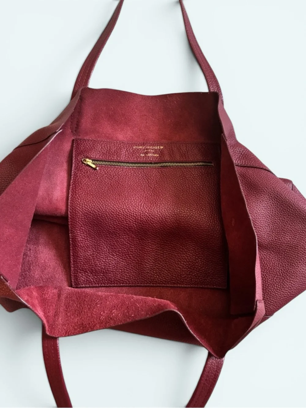 Kurt Geiger EUC Violet Horizontal Leather Tote