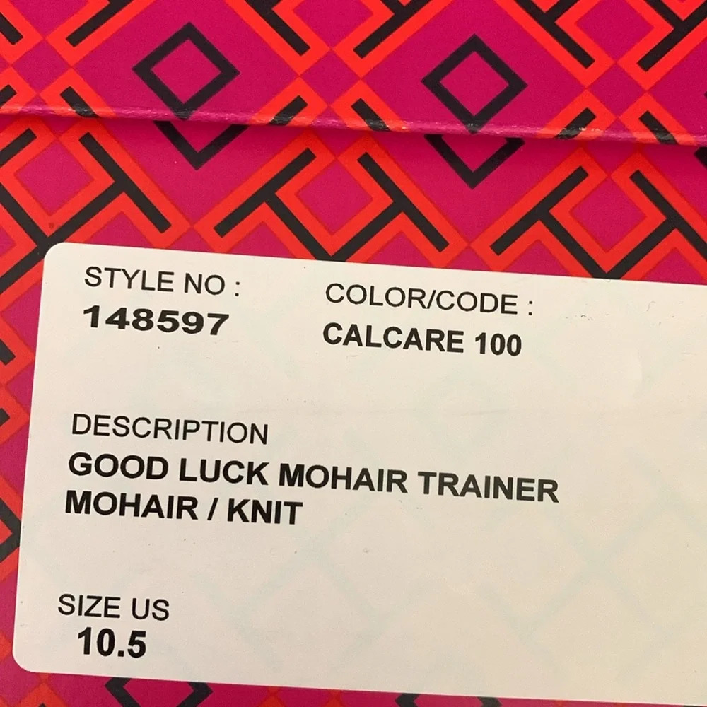 Tory Burch GOOD LUCK MOHAIR TRAINER MOHAIR / KNIT CALCARE Sneakers in box $298