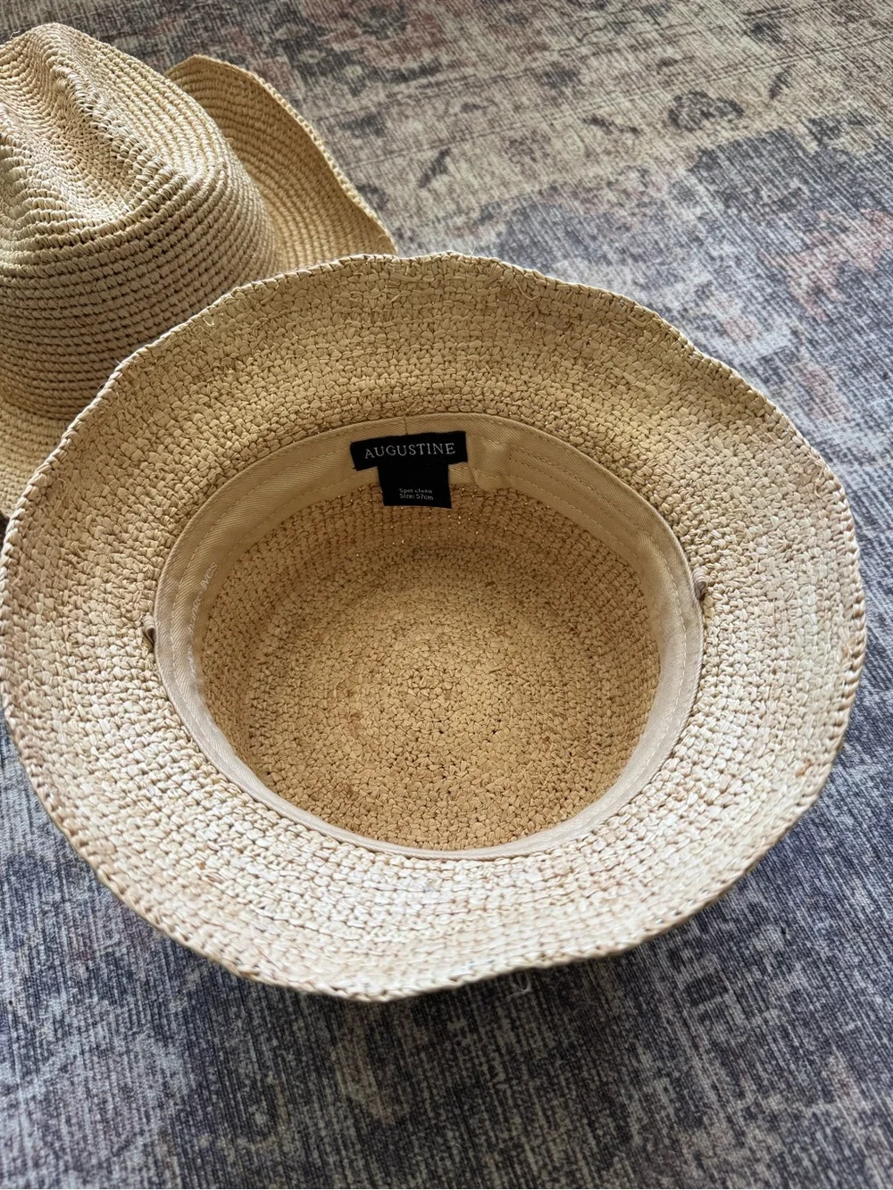 Augustine hat co women’s raffia Sun Hats (milly & isla)- Natural (set of 2)