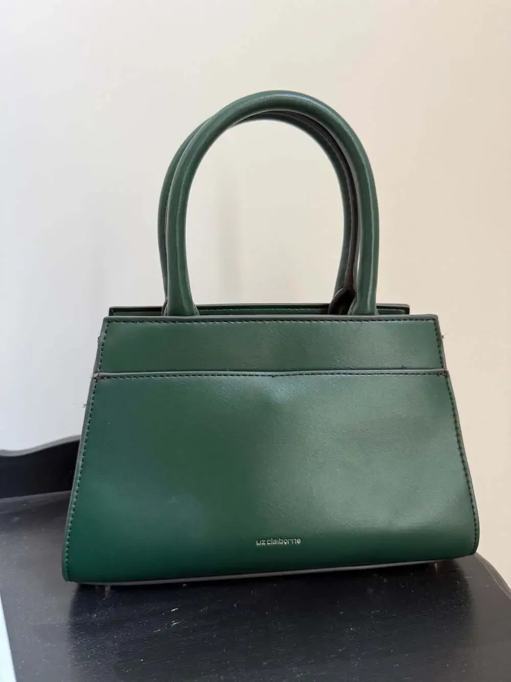 Liz Claiborne Forest Green Structured Mini Satchel