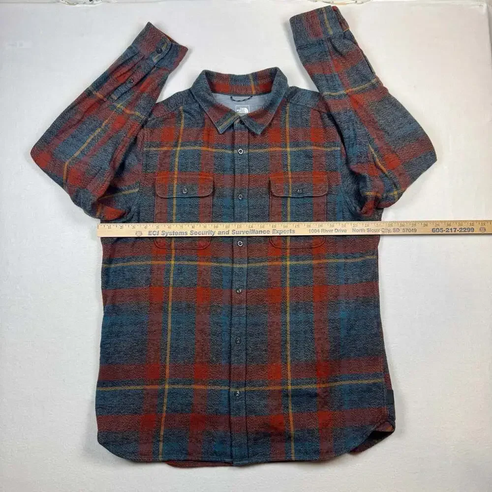 The North Face Men's Long Sleeve Plaid Flannel Button Down Shirt XL