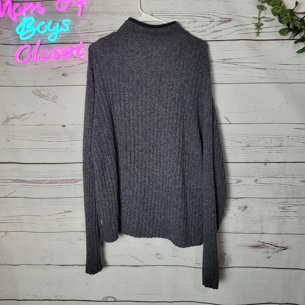 American Eagle Outfitters Charcoal Gray‎ 1/4 Zip Pullover Sweater Men's XL Wool