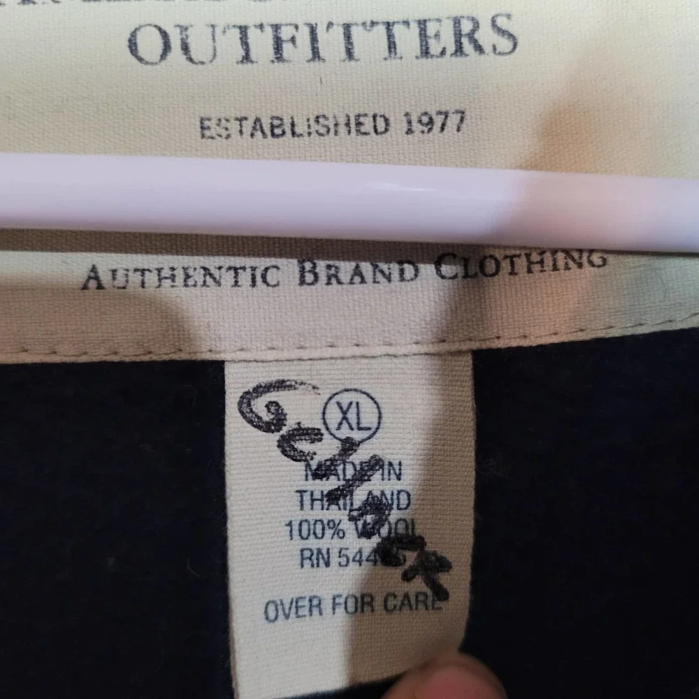American Eagle Outfitters Charcoal Gray‎ 1/4 Zip Pullover Sweater Men's XL Wool