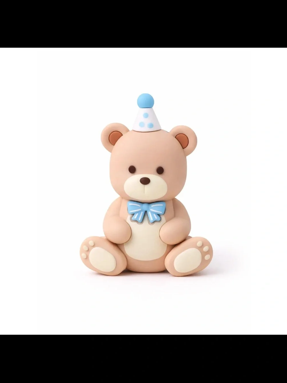 Blue Baby Shower Cake Topper Set – Teddy Bear, Car & BABY Blocks