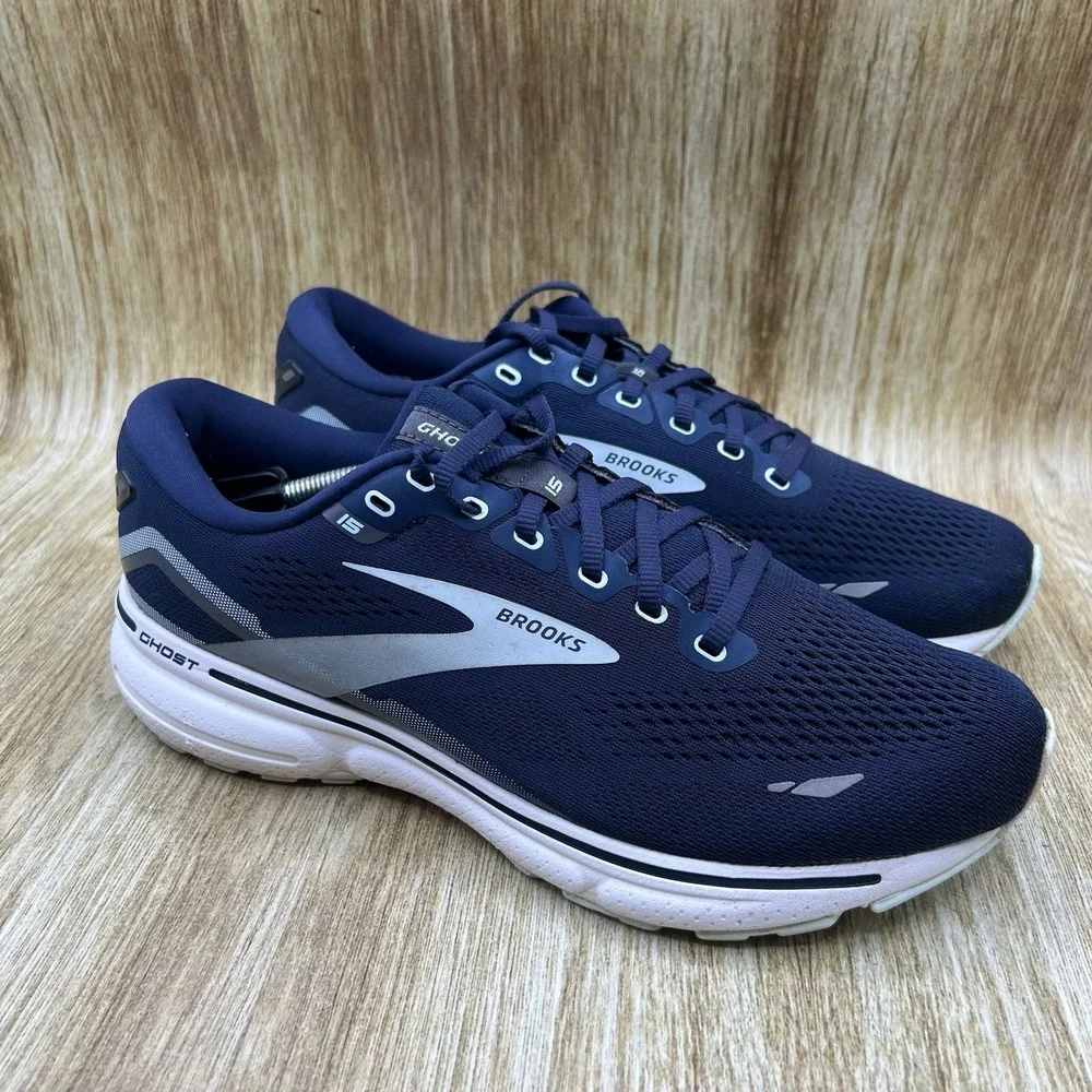 Brooks Ghost 15 Women's Size 10.5 D Wide Blue Running Shoes Sneakers 1203801D450