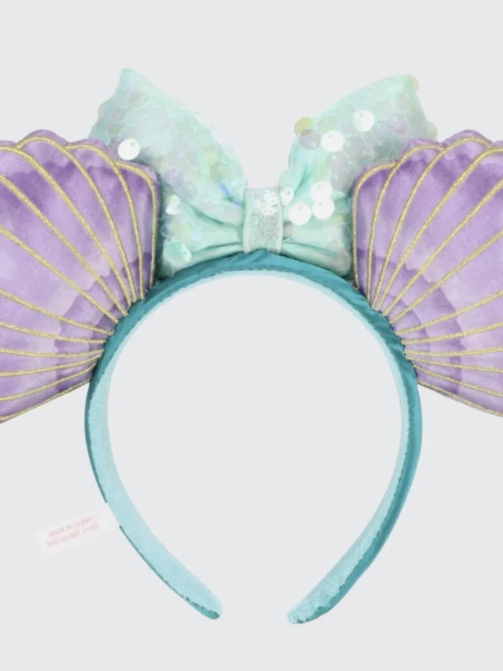 Tokyo Disney Little Mermaid Ariel Ears Headband Shells Purple Sequin Princess