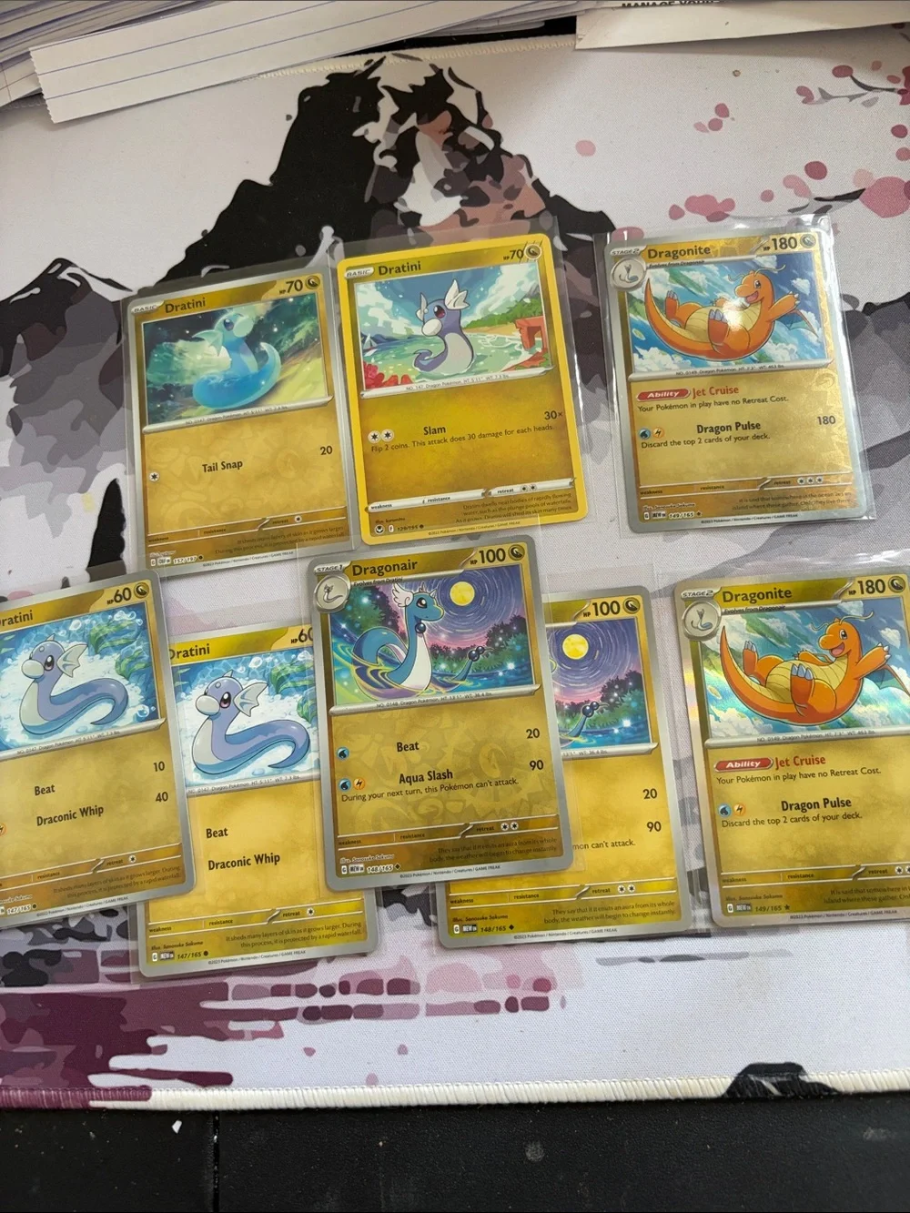 Dratini, Dragonair & Dragonite Pokémon Evolution Reverse Holo Card Lot 🐉
