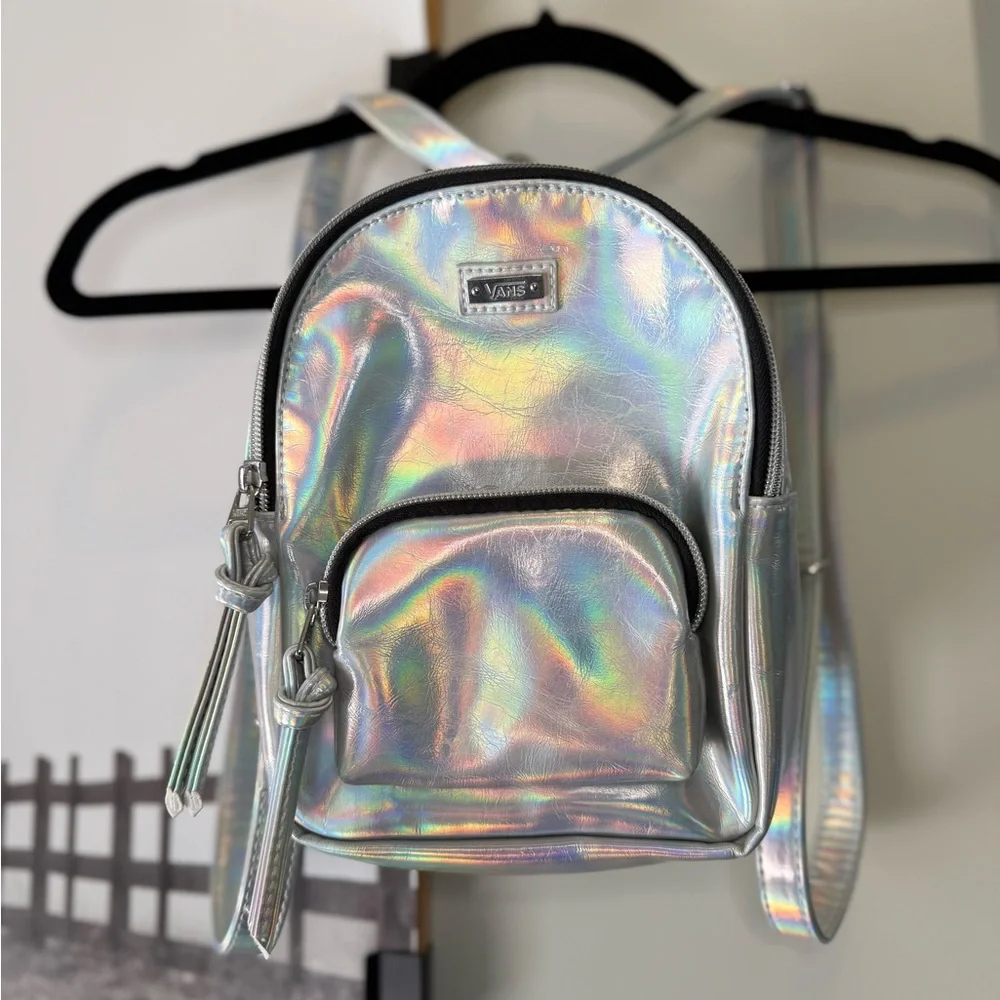 Mini Vans Iridescent/Holographic Backpack Purse | Festival/Y2K Bag