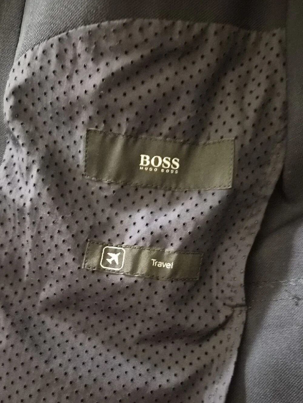 Boss Dark Navy Two-Button Sport Coat Size 46 S