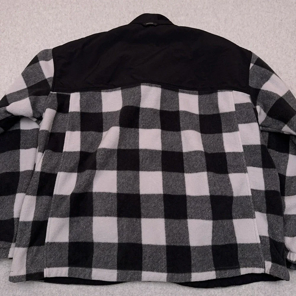Columbia Interchange Fleece Jacket Men's‎ XXL Gingham Plaid Full Zip Denali