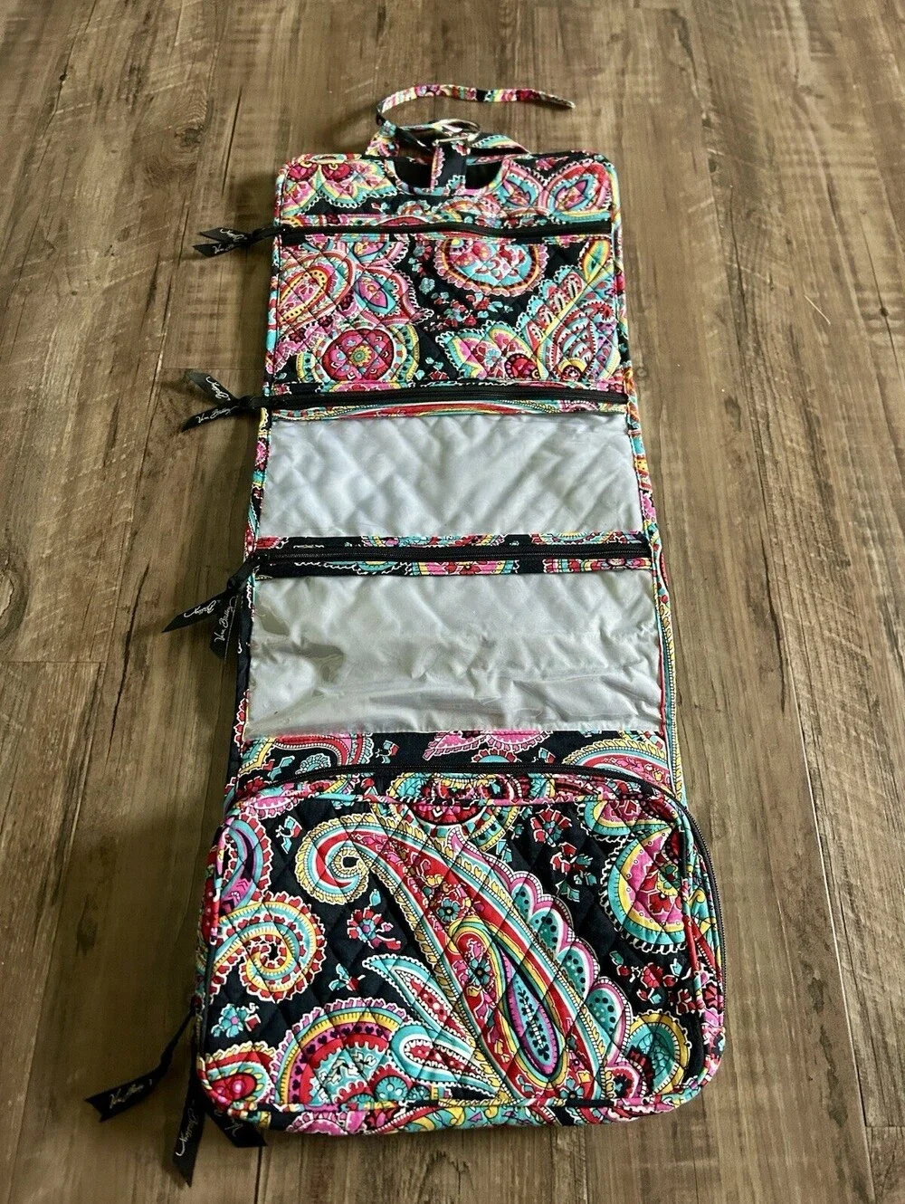 Vera Bradley Petal Paisley Hanging Travel Organizer Cosmetic Makeup Toiletry Bag