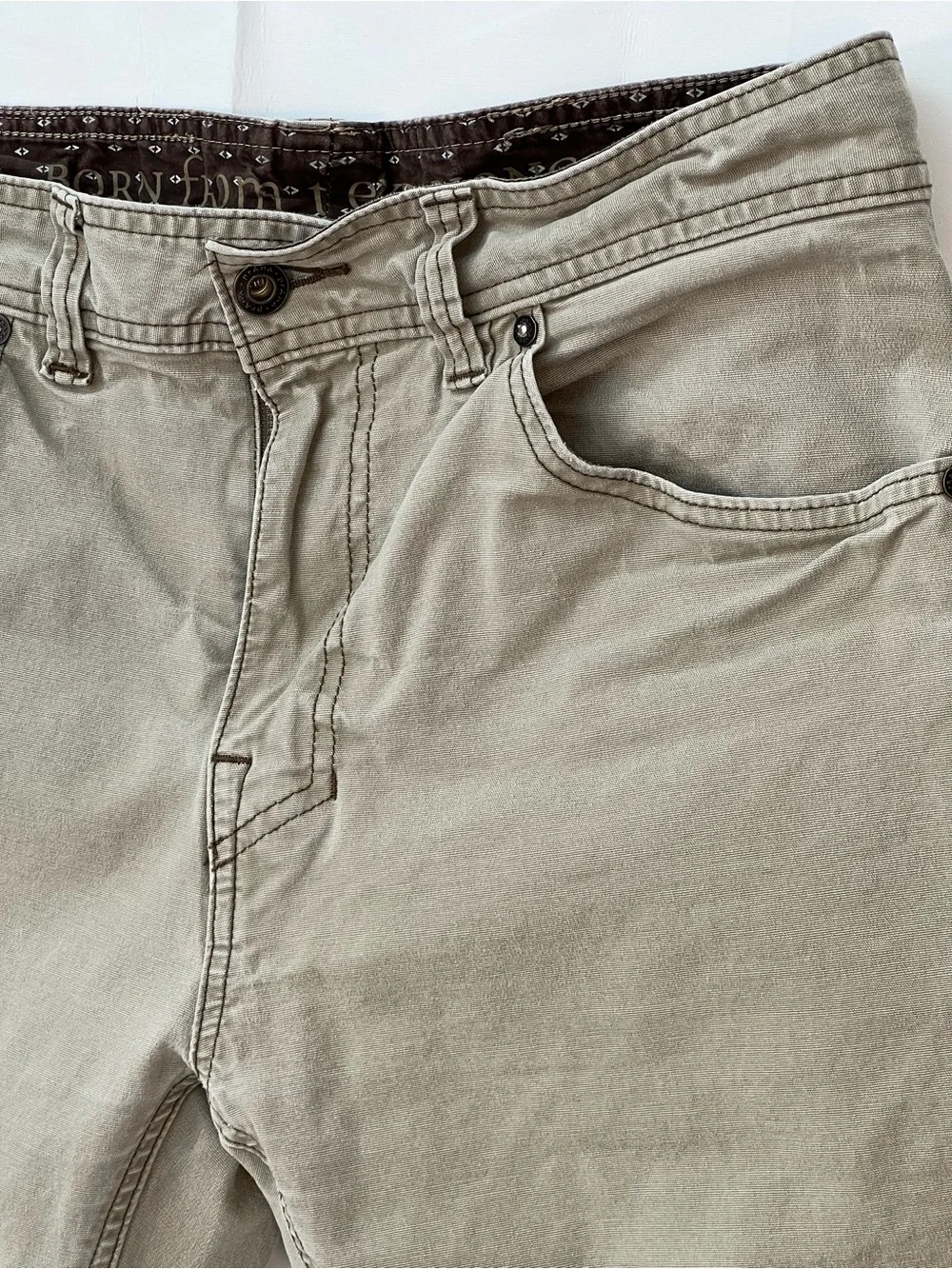 Prana Men's Slim Jeans in Taupe-Grey, 32 waist
